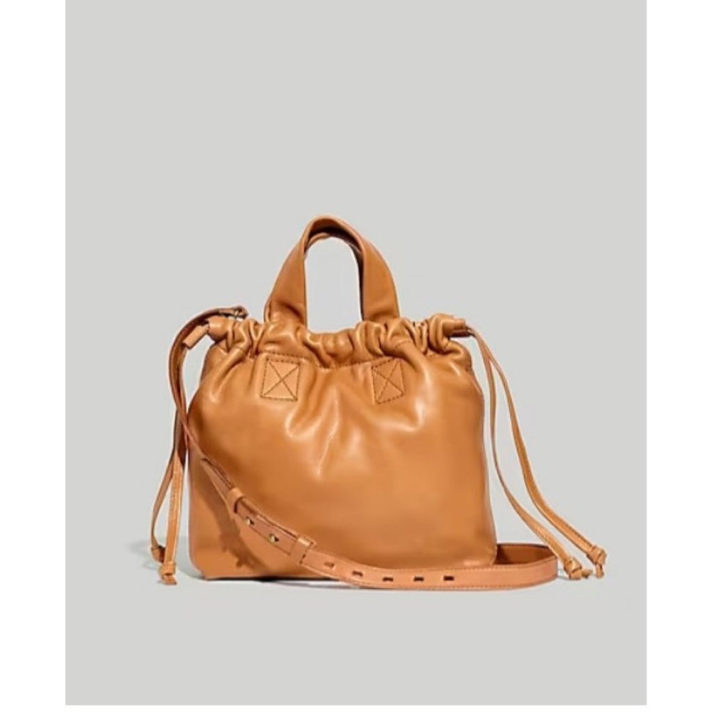 Madewell Tan Leather Drawstring Crossbody Bag